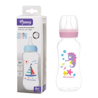 Imagen de Mamadera de plástico 240ml tetina natural standard, en caja, varios colores MOMEASY