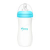 Imagen de Mamadera de plástico 330ml tetina natural boca ancha, en caja, varios colores MOMEASY