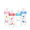 Imagen de Mamadera de plástico 330ml tetina natural boca ancha, en caja, varios colores MOMEASY