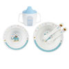 Imagen de Plato bowl vasorbito y cubiertos de melamina, en caja, 2 colores MOMEASY