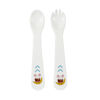 Imagen de Plato bowl vasorbito y cubiertos de melamina, en caja, 2 colores MOMEASY