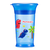Imagen de Vaso infantil 360º, 260ml, con tapa, antiderrame, en cartón, 2 colores MOMEASY