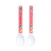 Imagen de Plato bowl vasorbito y cubiertos de melamina, 5 piezas en caja, 2 colores MOMEASY