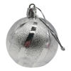 Imagen de Bolas navideñas x6 5cm textura en bolsa, plateadas