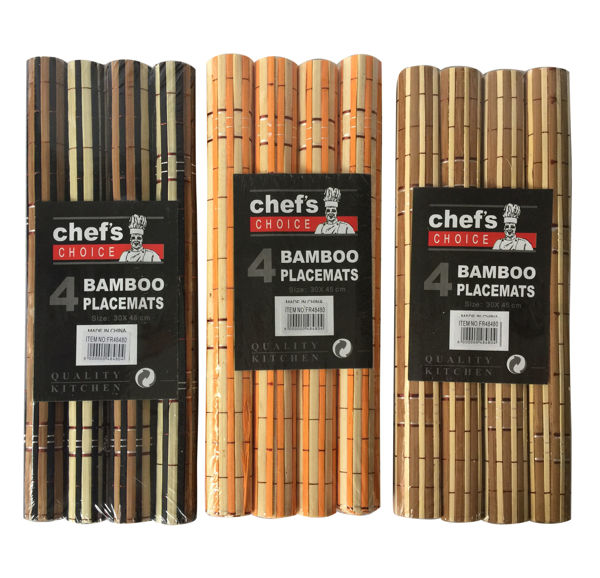 Imagen de Individual de bambú, x4, varios colores
