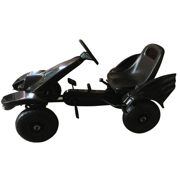 Imagen de Auto kart a pedal, ruedas de goma, negro, con freno, en caja
