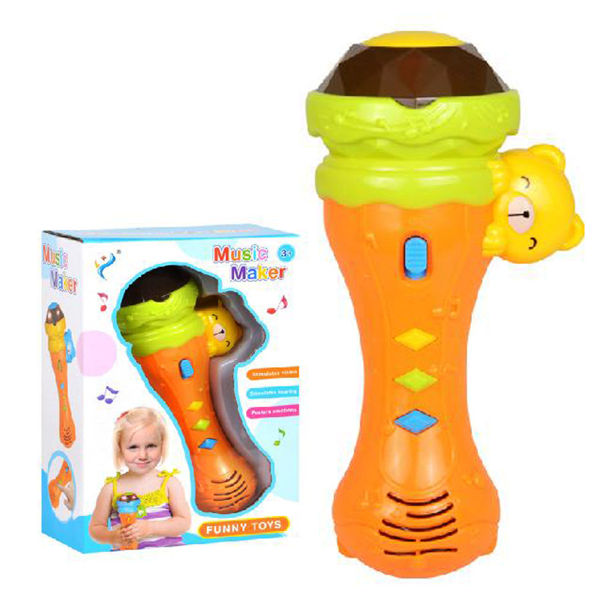 Imagen de Micrófono con luz y sonido, 3AA, en caja