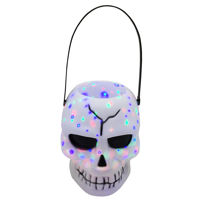 Imagen de Balde calavera de plástico con asa, con luz y sonido, 3AA