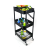 Imagen de Mueble organizador 3 estantes canastos, con ruedas, NEGRO en caja