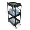 Imagen de Mueble organizador 3 estantes canastos, con ruedas, NEGRO en caja