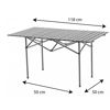 Imagen de Mesa rectangular enrollable de aluminio pintado plegable, portátil, en bolsa varios colores