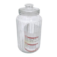 Imagen de Frasco de vidrio labrado 2500ml, con tapa hermética