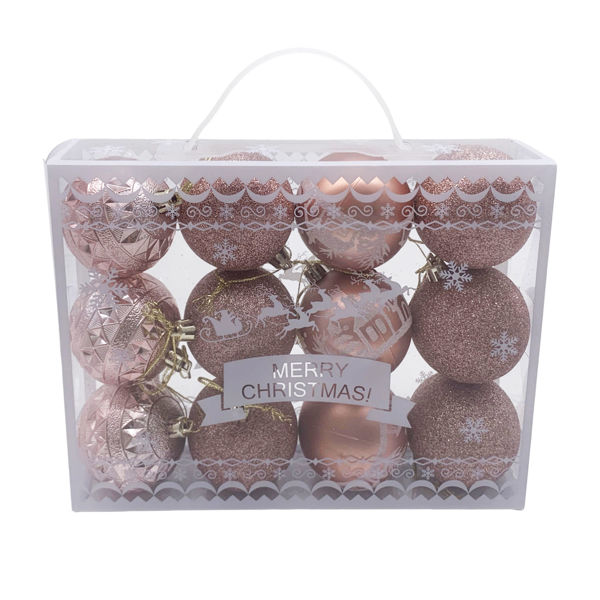 Imagen de Bolas navideñas x12 6cm, en caja, varios colores