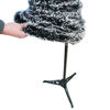 Imagen de Arbol navideño 130cm, espiral plegable, puntas nevadas pie de plástico