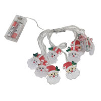 Imagen de Luces led x10 Papá Noel cálidas, 2AA 2 metros en bolsa
