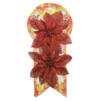 Imagen de Adorno navideño flor, x2, en bolsa