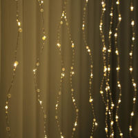 Imagen de Luces led x100, guía cortina perlitas, 3m x1m, extensible en caja