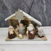 Imagen de Pesebre 5 figuras, con luz en caja