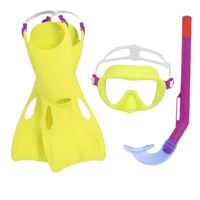 Imagen de Snorkel con máscara y patas de rana para niños Bestway, en bolsa, varios colores
