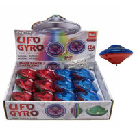 Imagen de Trompo de plástico con luz y sonido, 3AA, CAJA x12