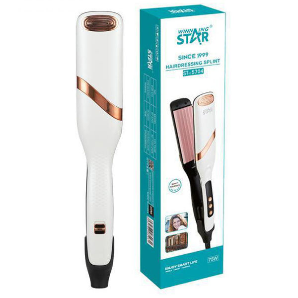 Imagen de Planchita onduladora de pelo, 6 barriles rizadores 5 niveles de temperatura en caja 75W, WINNING STAR varios colores