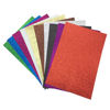 Imagen de Hojas A4, goma EVA con brillantina con pegamento, bolsa x10 colores