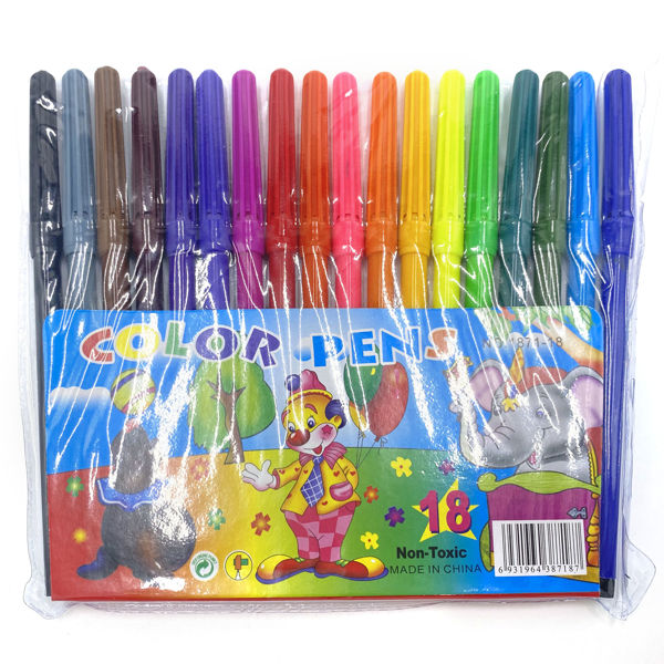 Imagen de Marcadores finos 18 colores, PACK x12