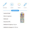 Imagen de Lapicera de gel x6 multicolor, en sobre PVC