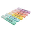 Imagen de Marcadores resaltadores x12 punta biselada colores pastel, en estuche PVC