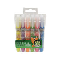 Imagen de Marcadores resaltadores x6 con aroma, colores flúo, en estuche de PVC