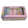 Imagen de Tijera punta roma 13.5cm con protección, varios colores, en blister