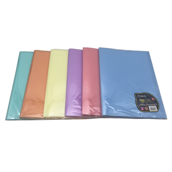 Imagen de Carpeta de plástico A4 con 60 folios, varios colores