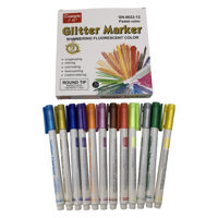 Imagen de Marcadores 12 colores con brillantina, en caja