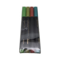 Imagen de Marcadores finos x4 colores metalizados, pinta sobre papeles claros y oscuros en sobre PVC