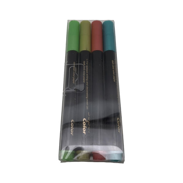 Imagen de Marcadores finos x4 colores metalizados, pinta sobre papeles claros y oscuros en sobre PVC