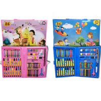 Imagen de Maletín escolar, 86 piezas, contiene marcadores, lápices, crayolas, pasteles, acuarelas, y varios accesorios