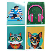 Imagen de Cuaderno de 48 hojas liso, Sote PACK x12, 4 diseños
