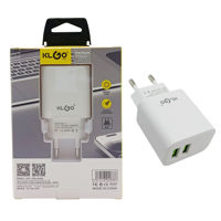 Imagen de Cargador con 2 entradas USB carga rápida, varios colores, KLGO en caja