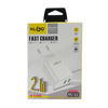 Imagen de Cargador con 2 entradas USB carga rápida, varios colores, KLGO en caja