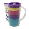 Imagen de Jarra de plástico 800ml, con 4 tazas 170ml, en bolsa