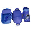 Imagen de Vianda contenedor de plástico con botella y cubiertos, en bolsa, varios colores