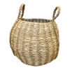 Imagen de Cesto canasto bombé de fibras naturales, junco de agua