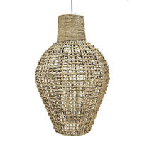 Imagen de Pantalla luminaria de techo, de fibras naturales, junco de agua