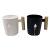 Imagen de Taza de plástico con asa de bambú, 400ml, en bolsa 2 colores