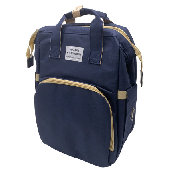 Imagen de Bolso mochila maternal con bolsillo, extensible con cuna, varios bolsillos con cambiador varios colores