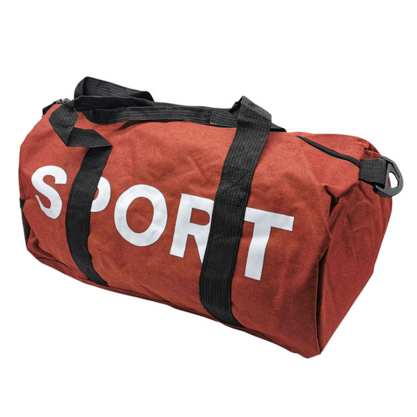 Imagen de Bolso deportivo con asas y correa, bolsillo lateral y enganche para valija, varios colores