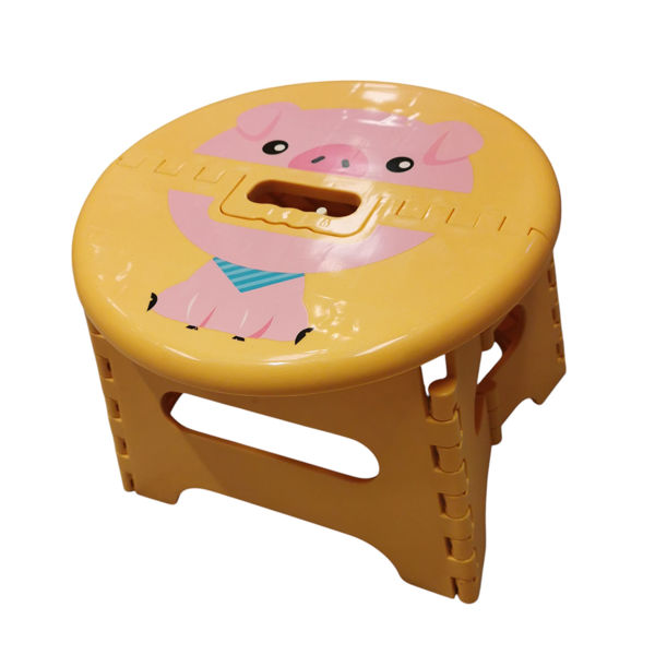 Imagen de Banquito de plástico plegable con asa, varios diseños