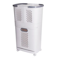 Imagen de Mueble organizador de plástico con ruedas, 3 canastos, en caja