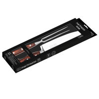 Imagen de Cuchillo asador 8" y tenedor acero inoxidable  PERSONAL MARTINAZZO en caja