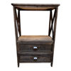 Imagen de Mueble organizador de madera, 2 cajones, 1 estante